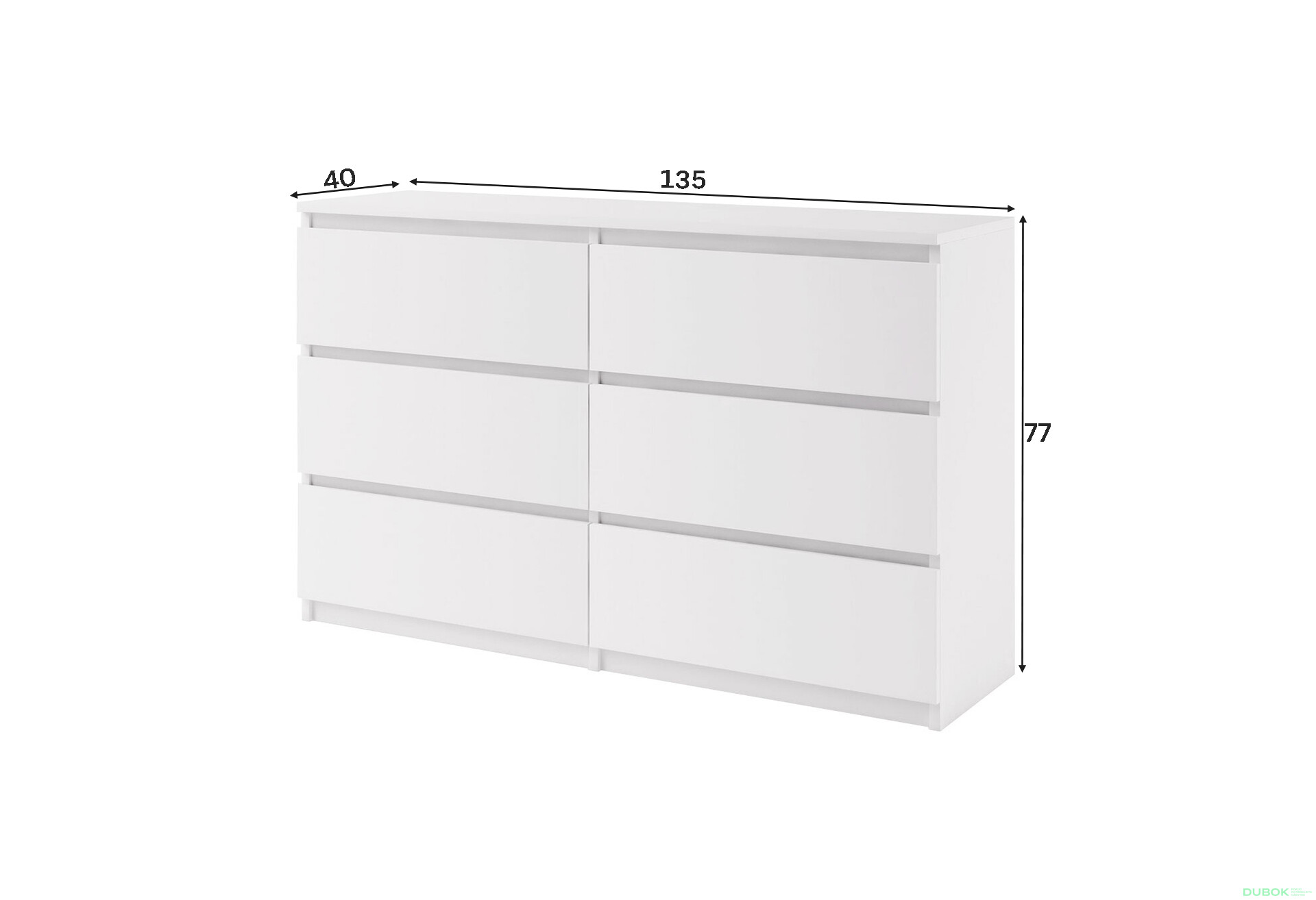 Fotografie 4 - Komoda Agnes 6šed bílá