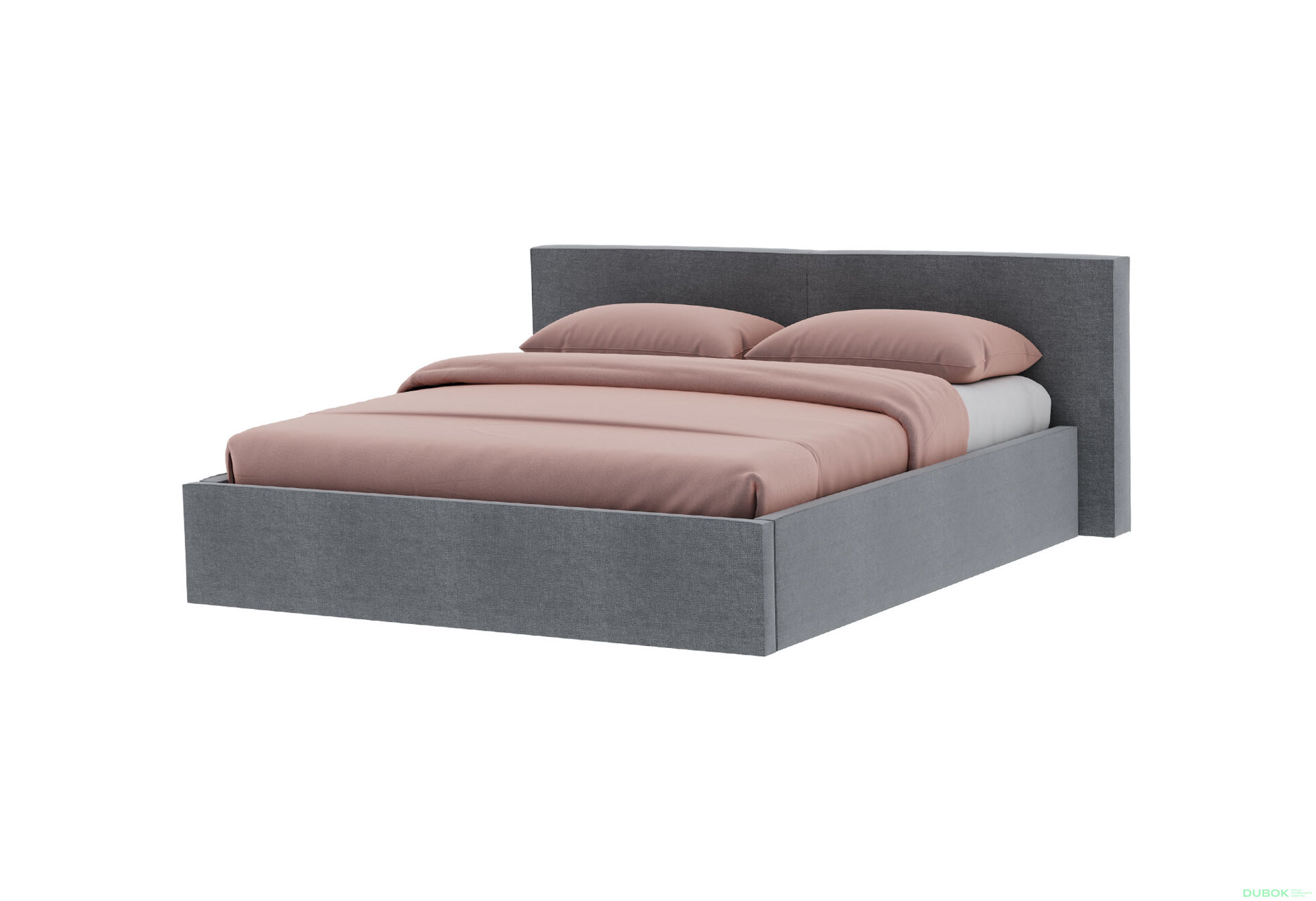 Fotografie 1 - Měkká postel 1,6 Duo s výklopným rámem, grafitová mikrovlákno