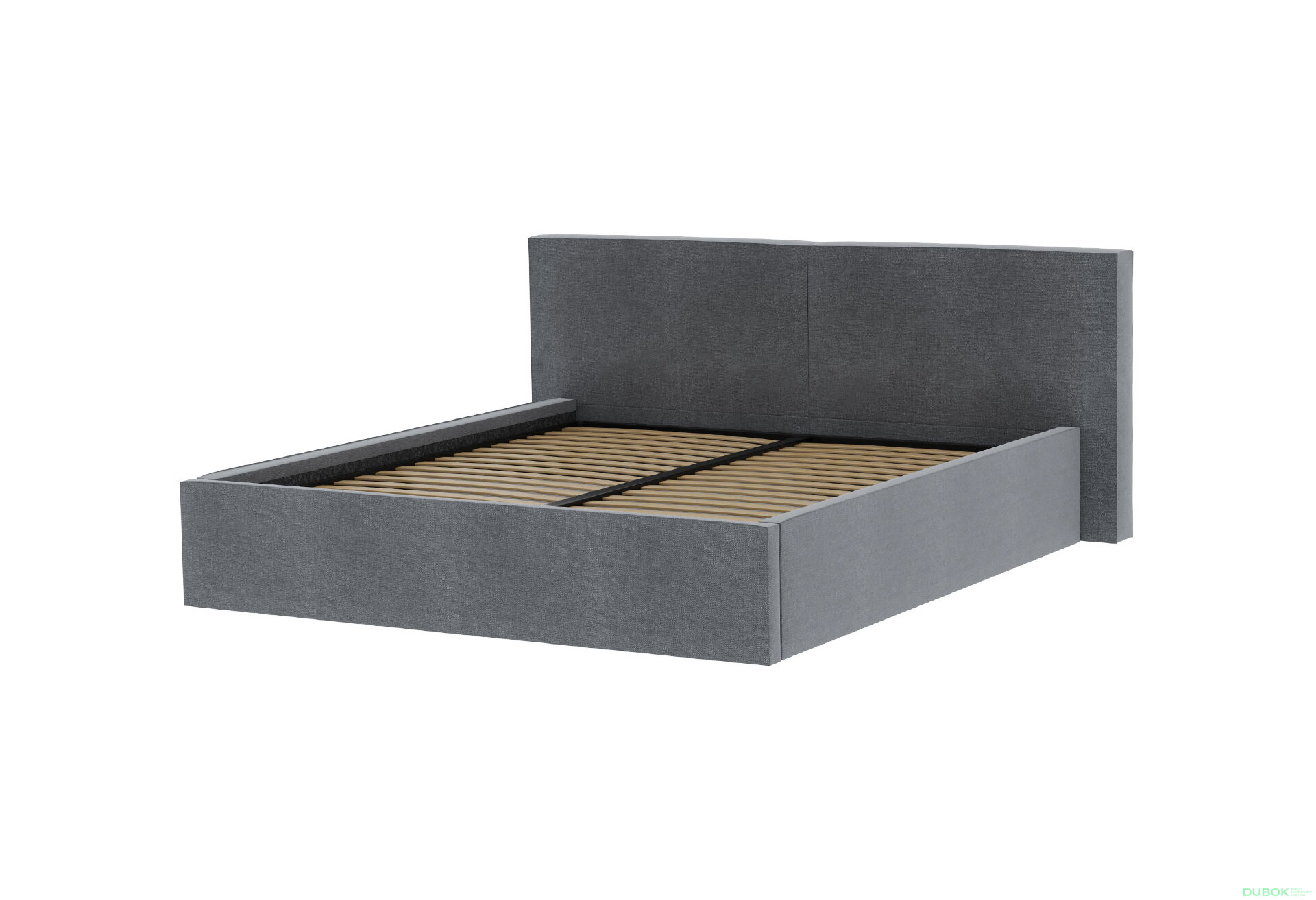 Fotografie 3 - Měkká postel 1,6 Duo s výklopným rámem, grafitová mikrovlákno