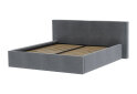 Fotografie 3 - Měkká postel 1,6 Duo s výklopným rámem, grafitová mikrovlákno