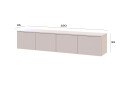 Fotografie 8 - TV stolek Levía kašmír 4dv 160x35x33