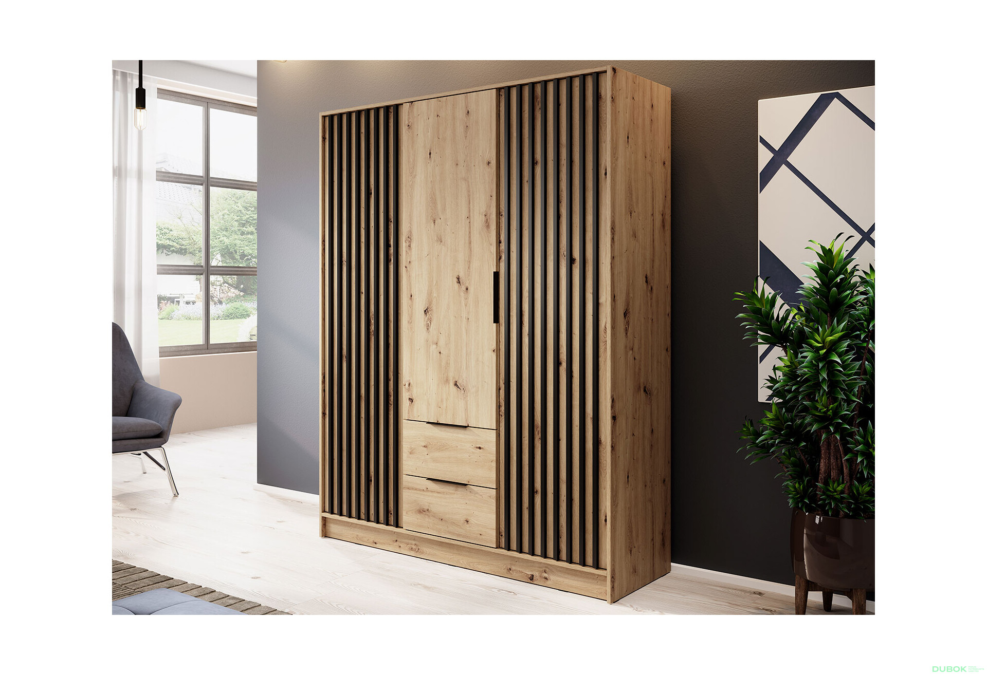 Fotografie 3 - Skříň Nelly 3D bez zrcadla artisan