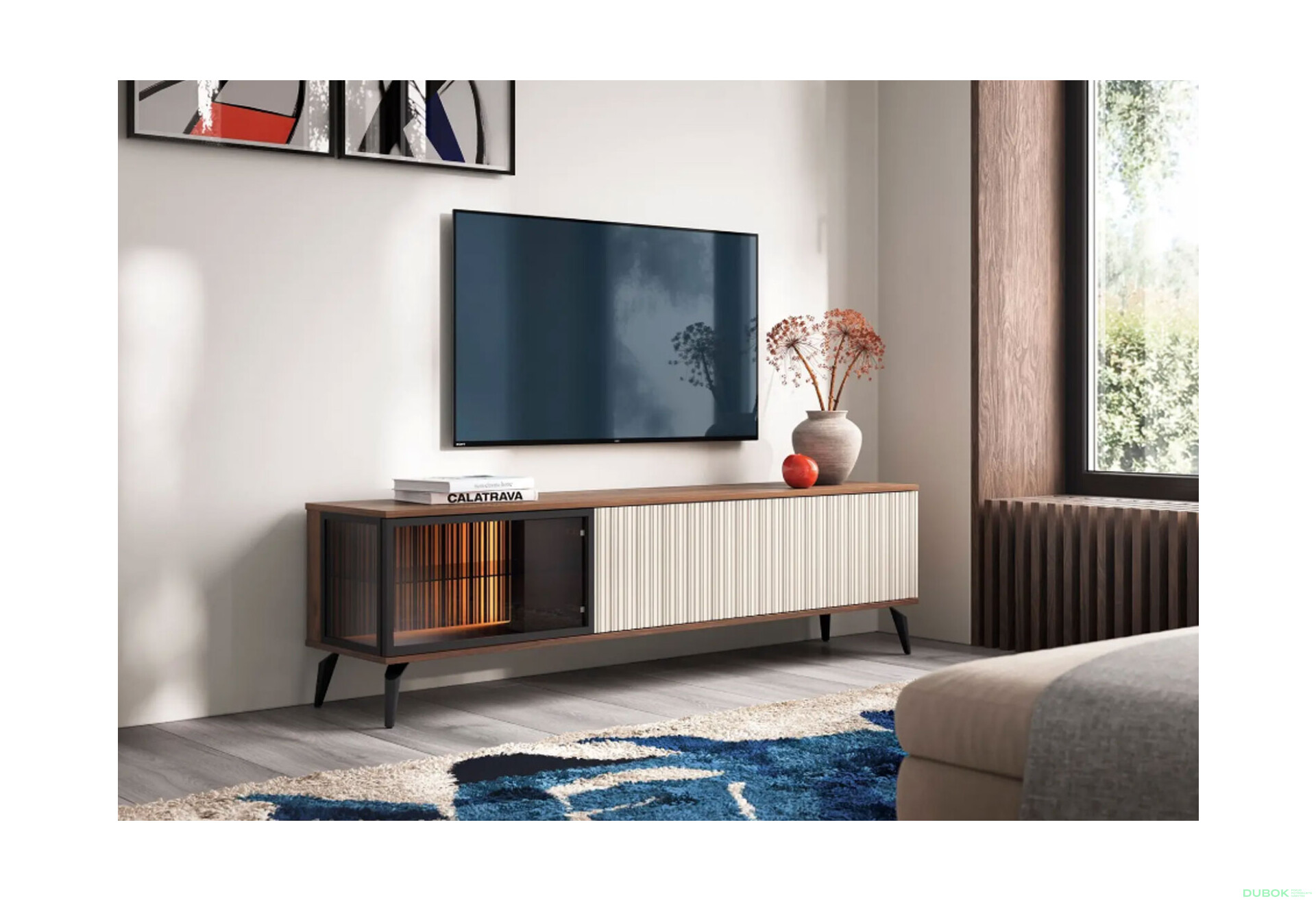 Fotografie 2 - TV stolek RTV-180 ořech / kašmír Vici