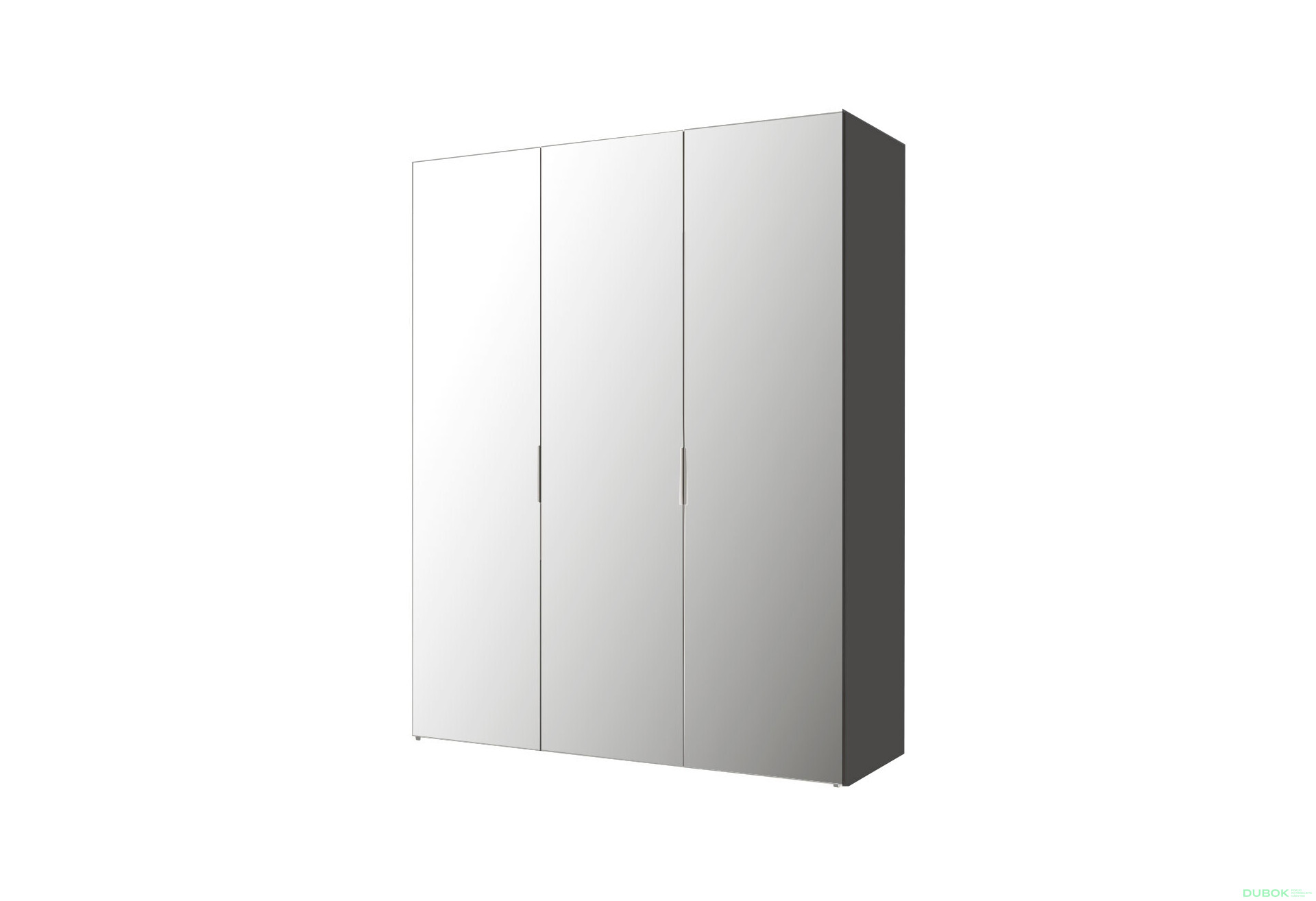 Fotografie 1 - Skříň třídveřová se zrcadlem 150 cm Modus Korpus Antracit AL