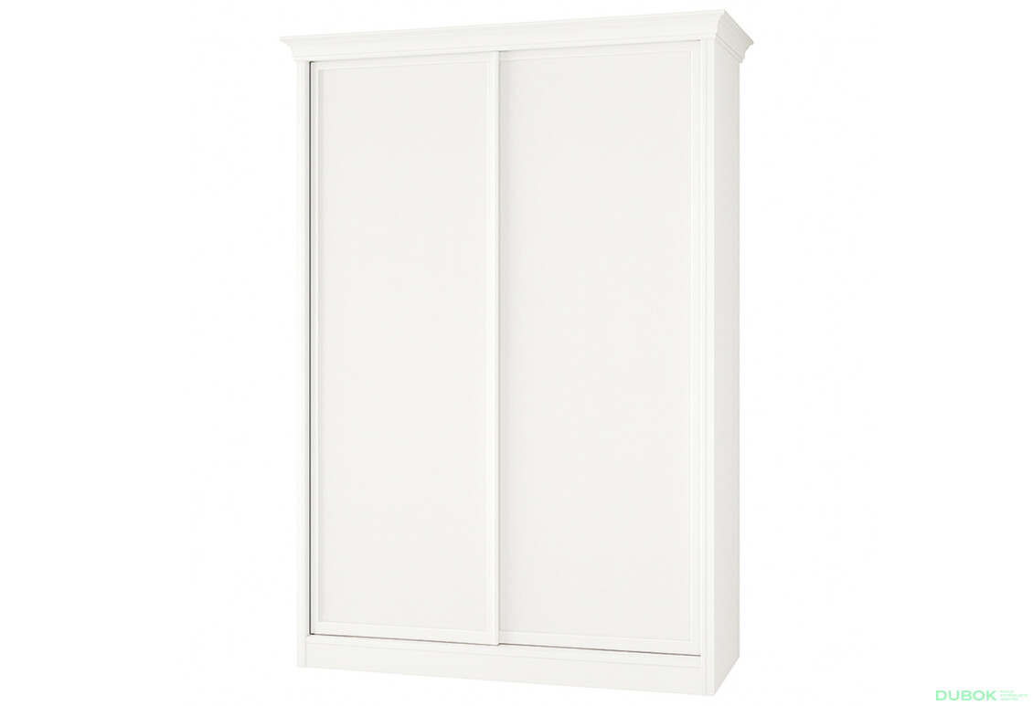 Skříň Rim-Veneziano 2D 1.5 m bílá s římsou, fasádami DTD