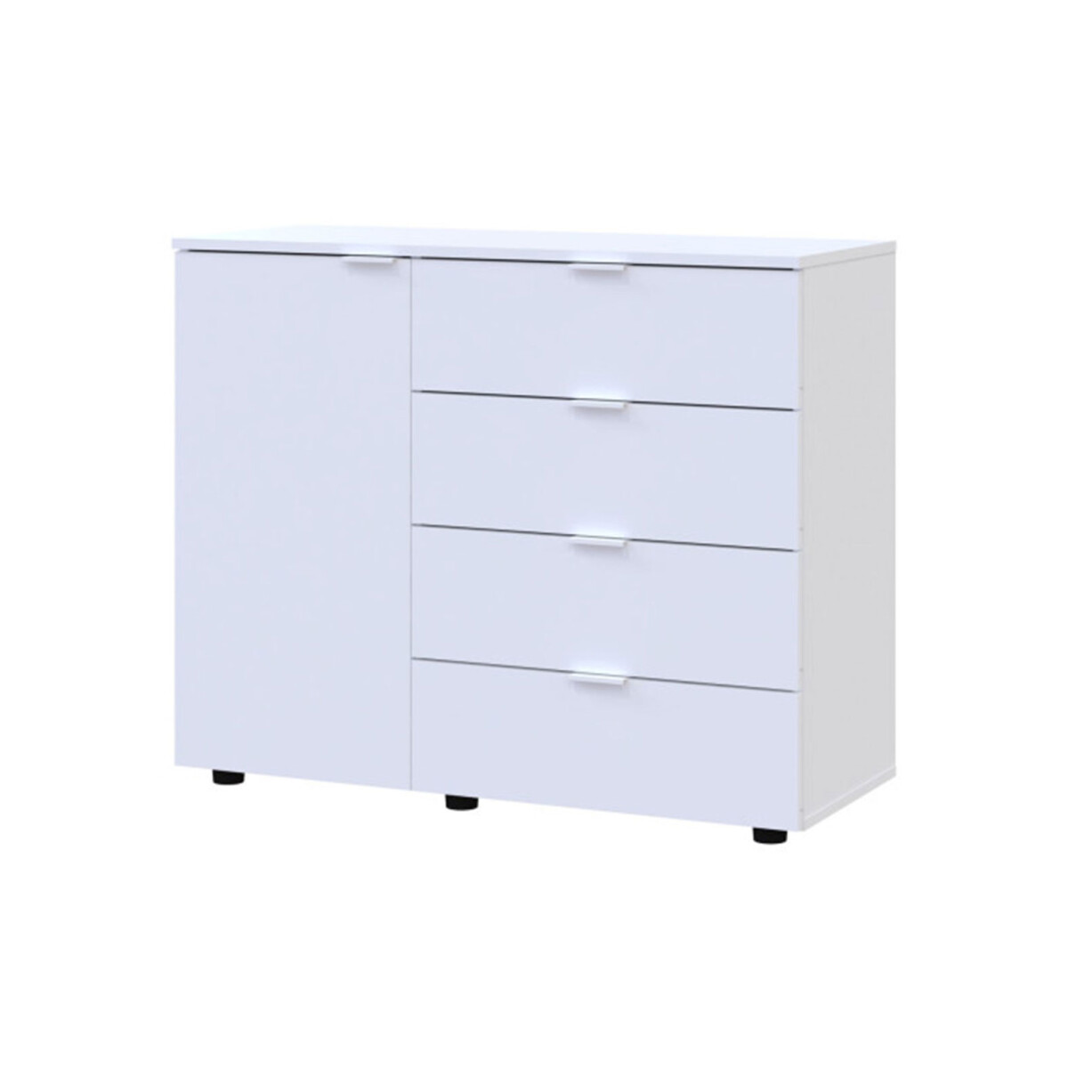 

Komoda s dvířky a 4 zásuvkami GC1 100 cm Gelar Bílá