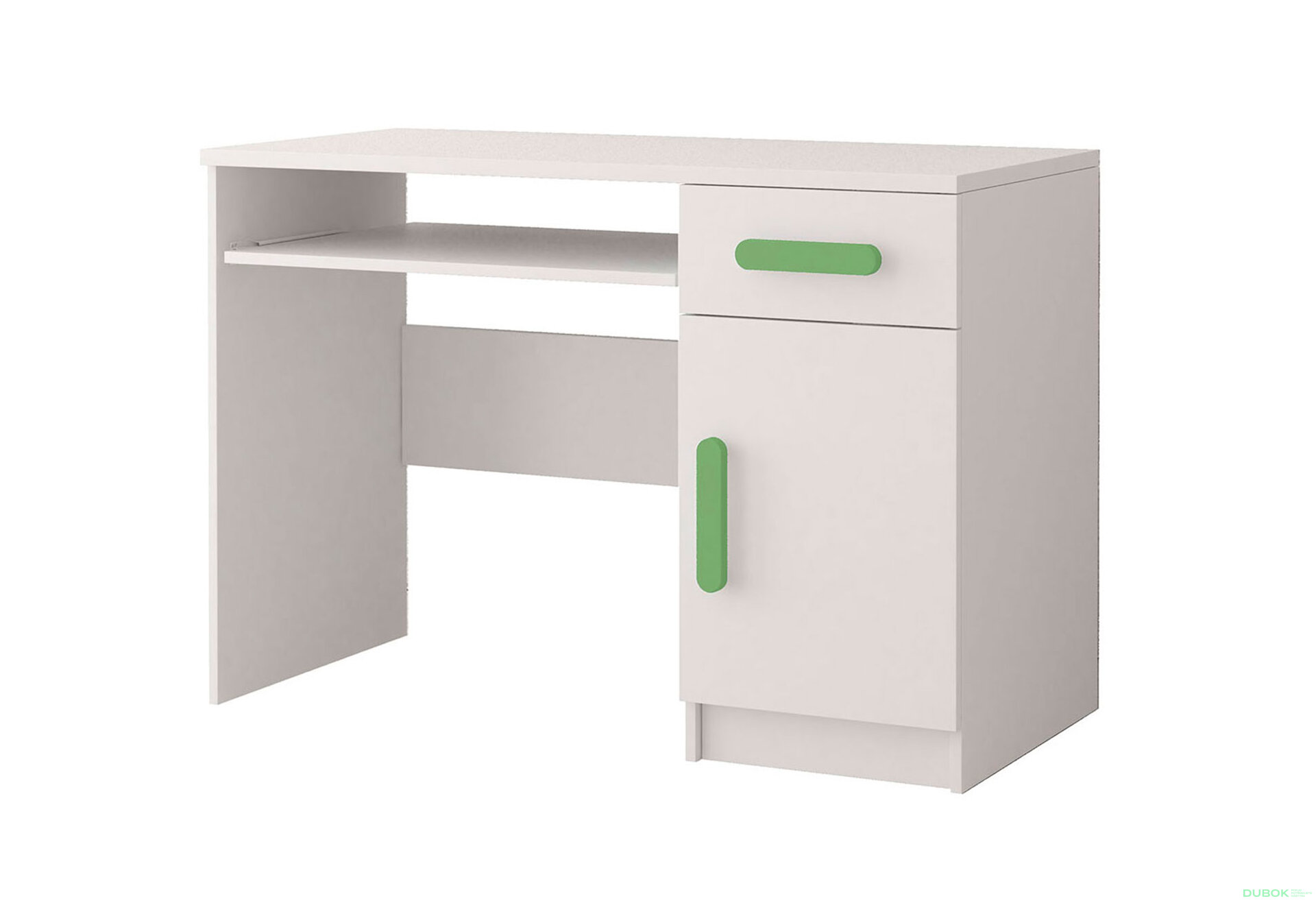 Fotografie 1 - Psací stůl Smyk bílá, úchytky lemon Idczak meble