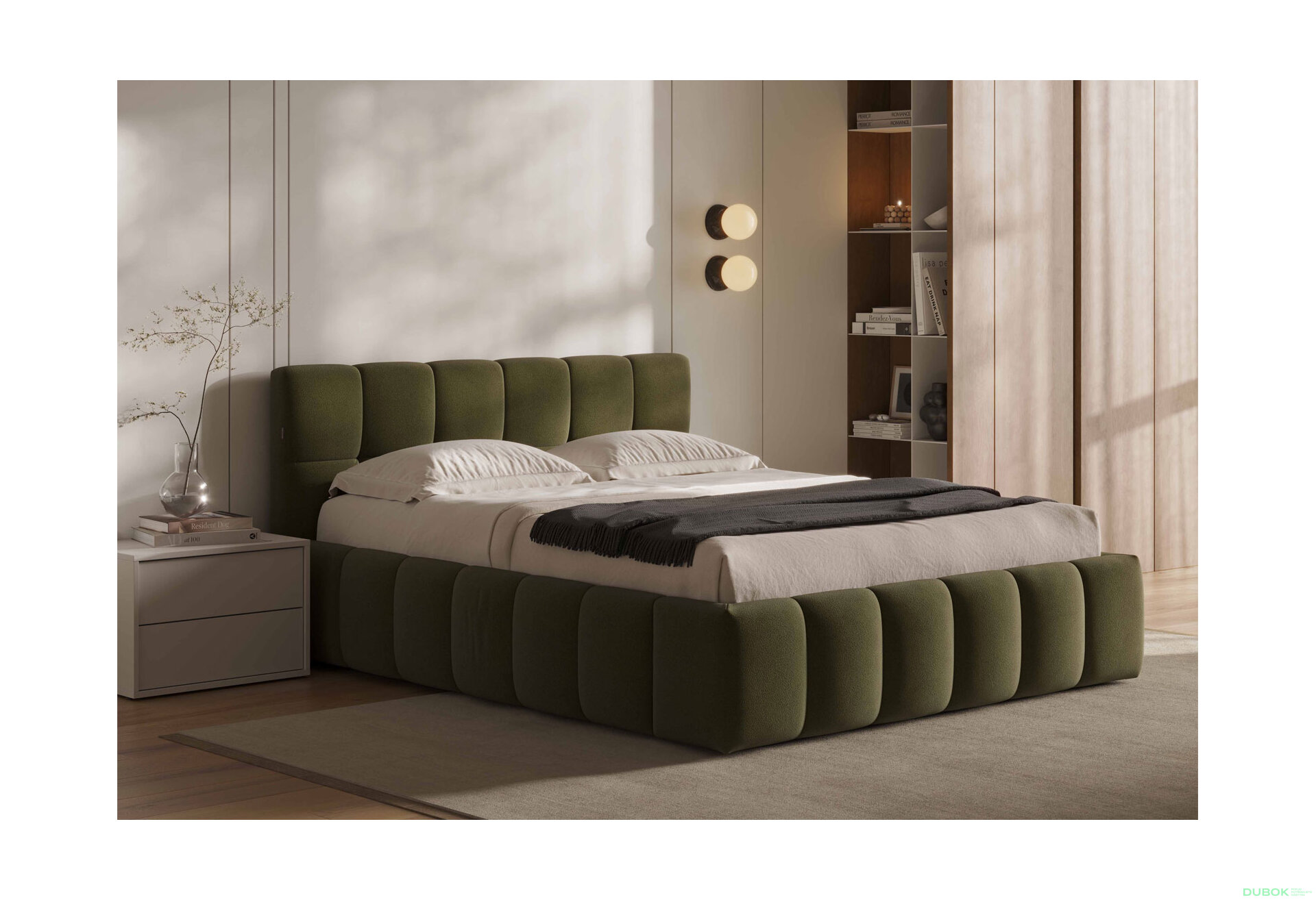 Fotografie 3 - Měkká postel 1.8 Toni s výklopným rámem Point 38 Dekora skupina + matrace Sofia New