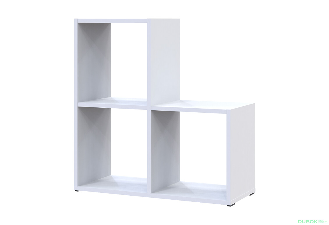 Regál otevřený Step 2х2 69х28.8х71.4 bílý