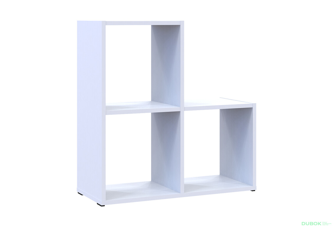 Fotografie 3 - Regál otevřený Step 2х2 69х28.8х71.4 bílý