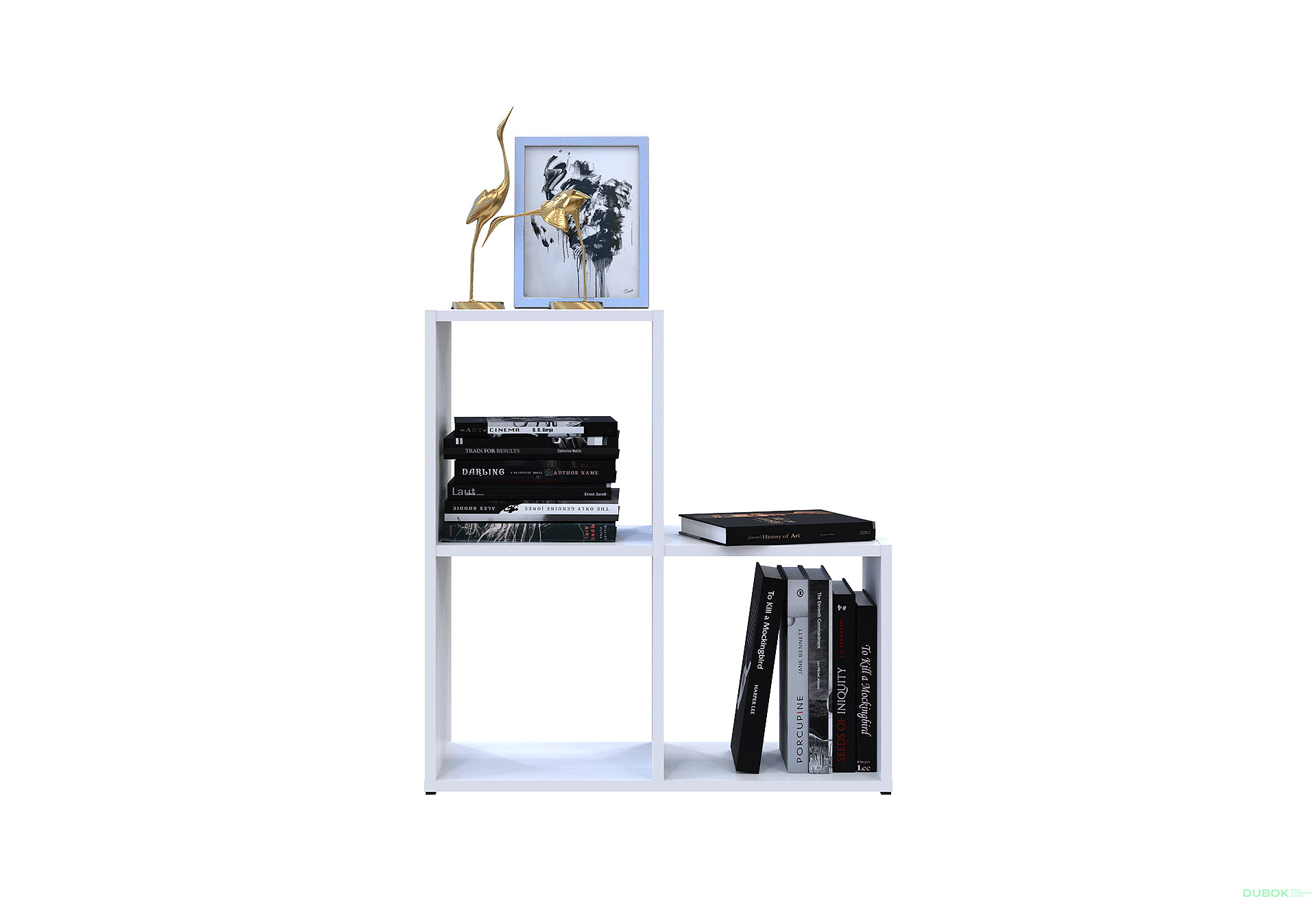 Fotografie 5 - Regál otevřený Step 2х2 69х28.8х71.4 bílý