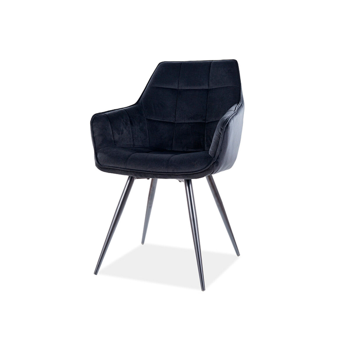 

Židle Lilia Velvet černý Bluvel 19, kov černá matná