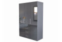 Fotografie 1 - Skříň Magnum 3dv 3šx (Lesklý antracit)
