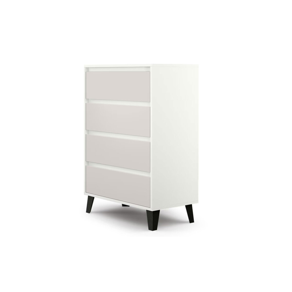 Komoda Borg 4s/70 bílá / kašmír (obrázek 2)