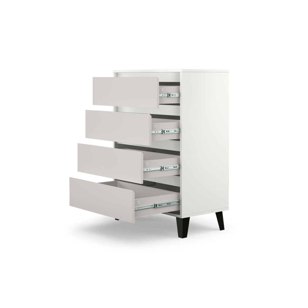 Komoda Borg 4s/70 bílá / kašmír (obrázek 3)