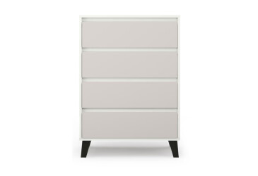 Komoda Borg 4s/70 bílá / kašmír