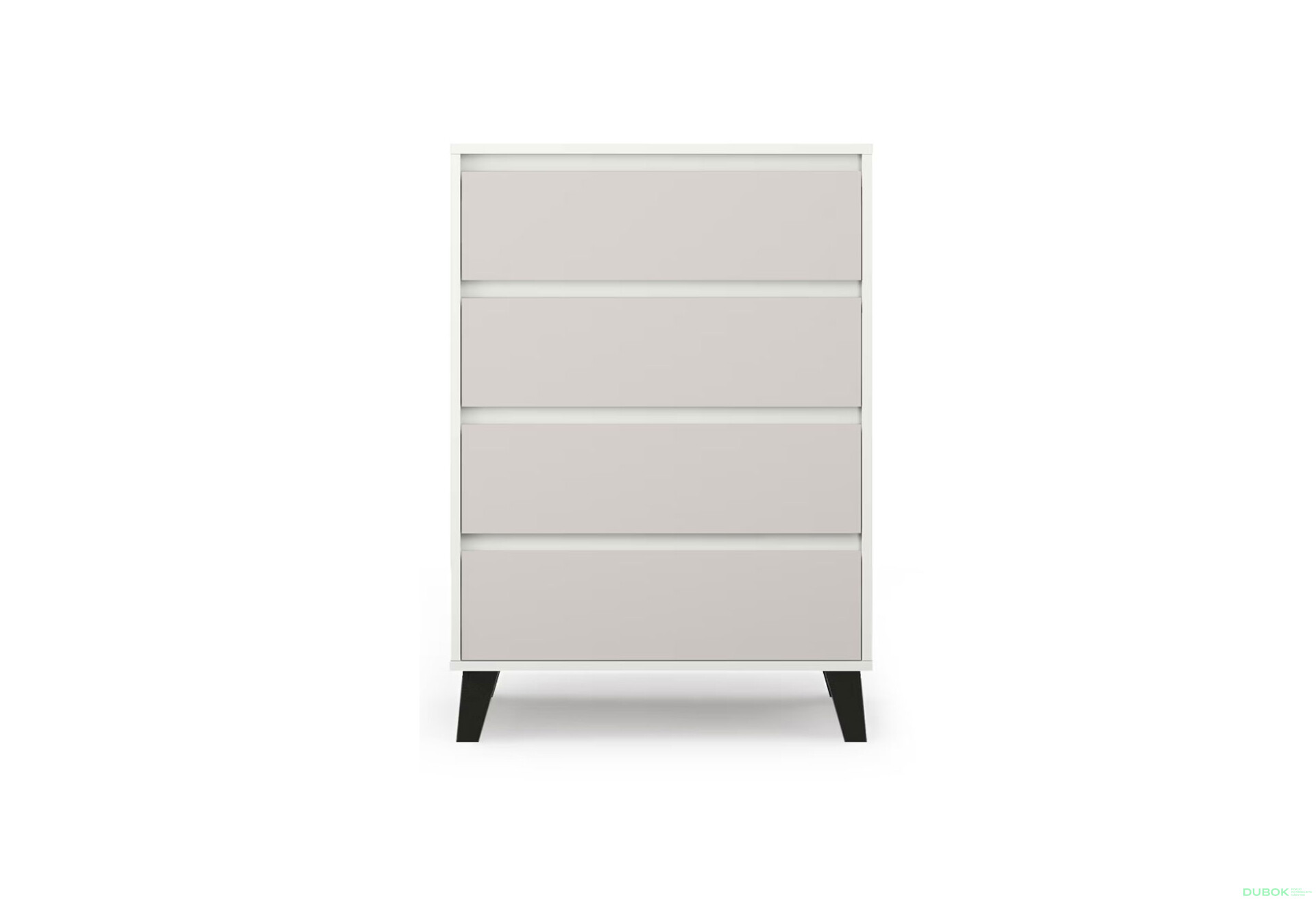 Fotografie 1 - Komoda Borg 4s/70 bílá / kašmír