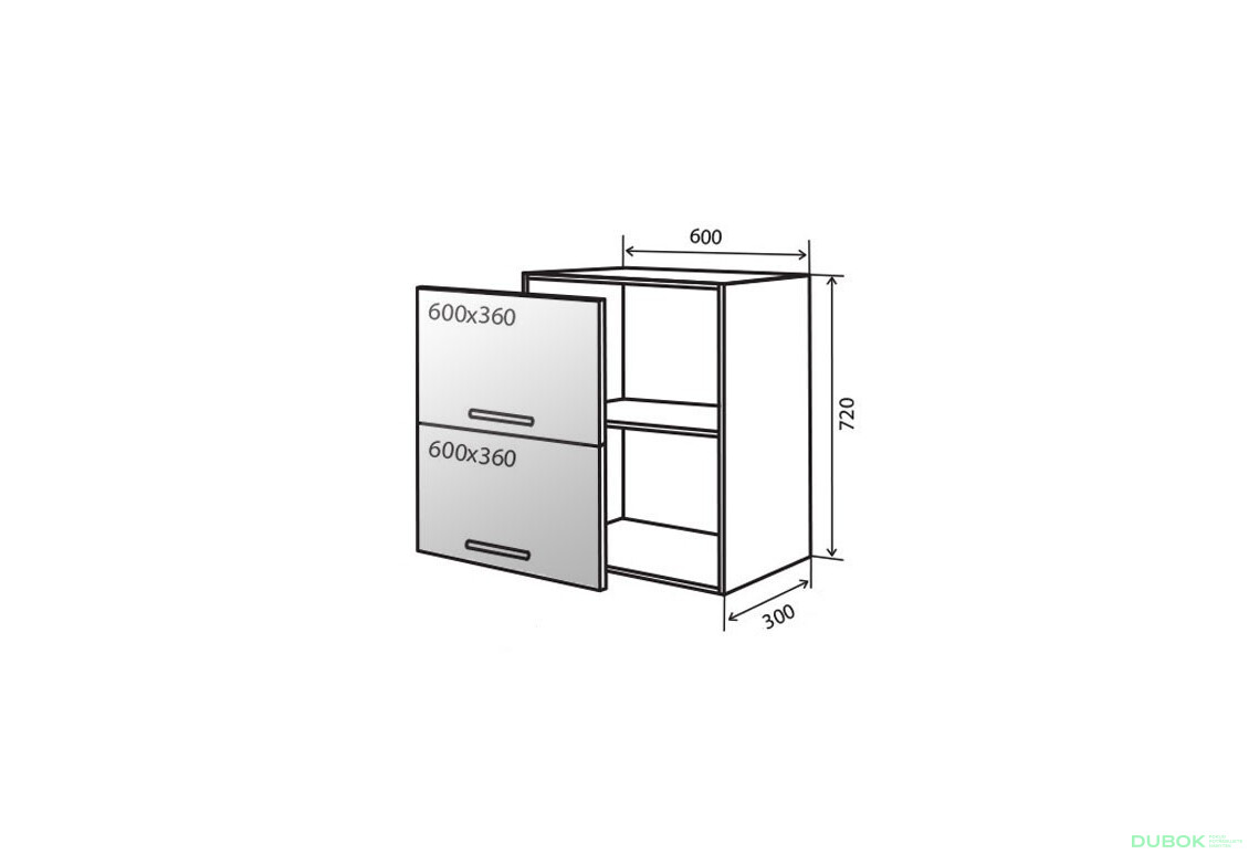 V20 Vitrína 60 BL Flet Lux