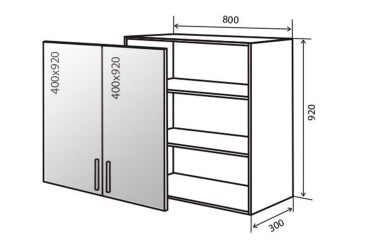 V48 Skříňka 2D 80 Vitrína BL Flet Lux