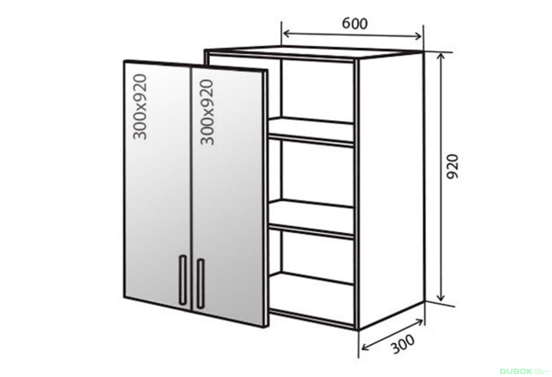 V46 Skříňka 2D 60 Vitrína BL Flet Lux
