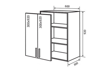 V46 Skříňka 2D 60 Flet Lux