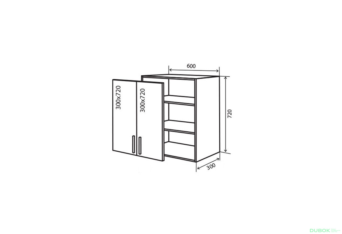 V6 Skříňka 2D 60 Flet Lux