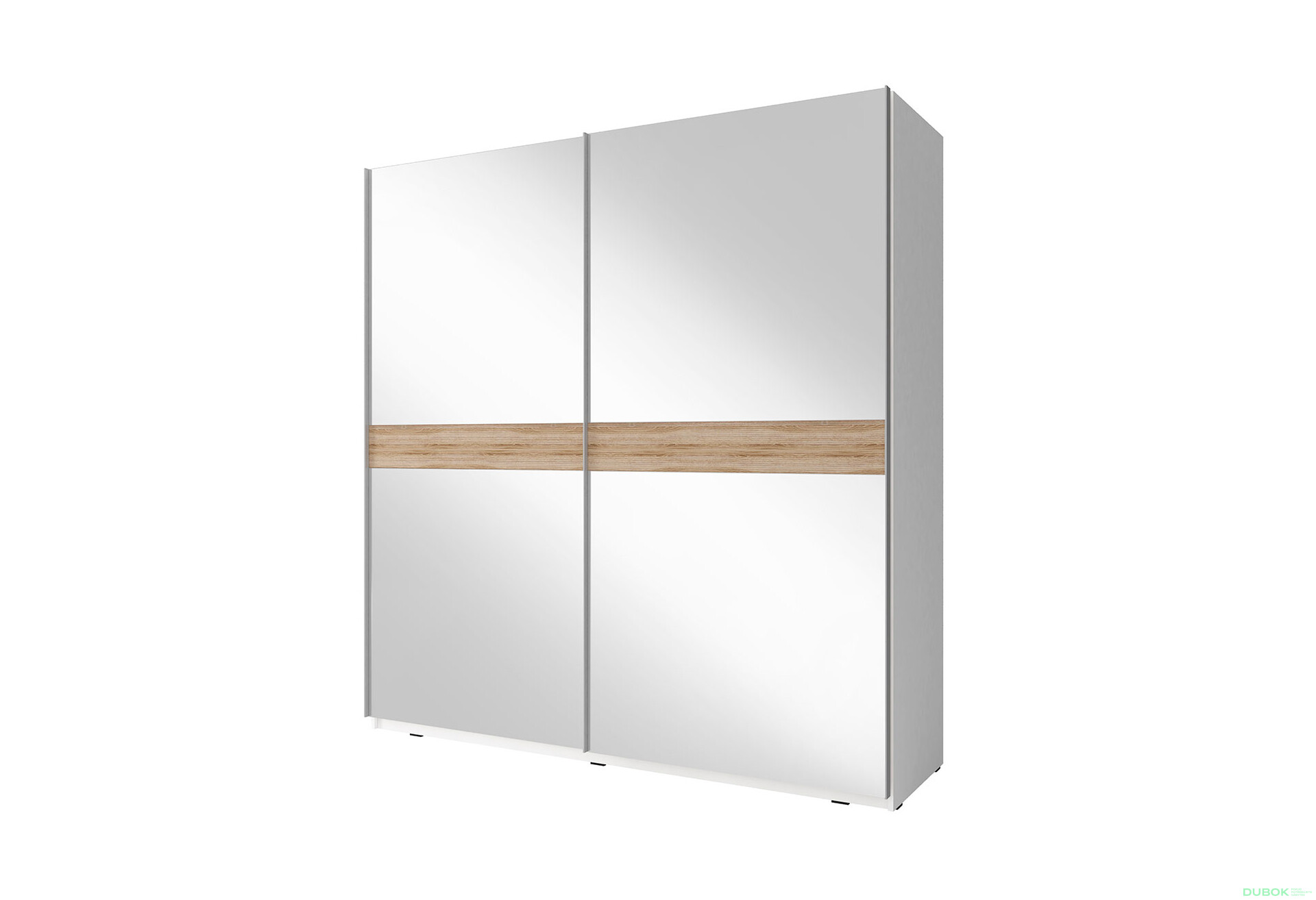 Skříň Mika V 200 bílý / vlnitý sonoma - Fotografie 1 Fotografie 1 - Skříň Mika V 200 bílý / vlnitý sonoma