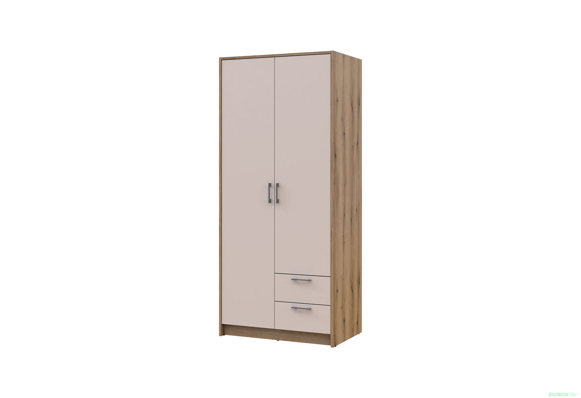 Skříň Rondi 2D dub artisan / kašmír 82x52x195 - Fotografie 1 Fotografie 1 - Skříň Rondi 2D dub artisan / kašmír 82x52x195