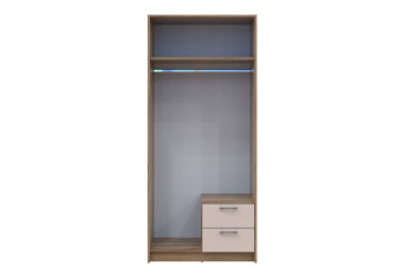 Skříň Rondi 2D dub artisan / kašmír 82x52x195