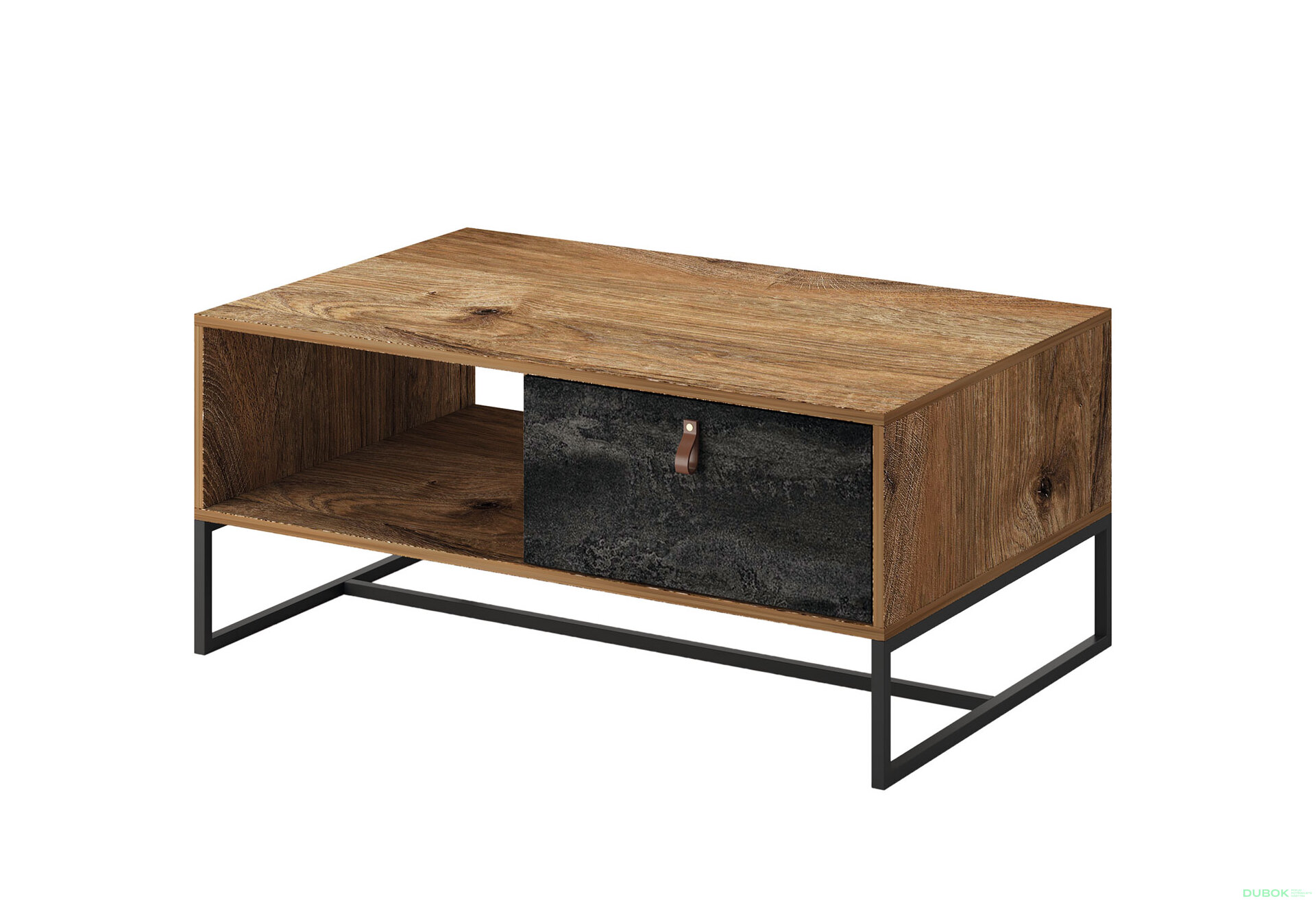 Fotografie 1 - Konferenční stolek DL104 dub ribbeck / černý kámen Dark