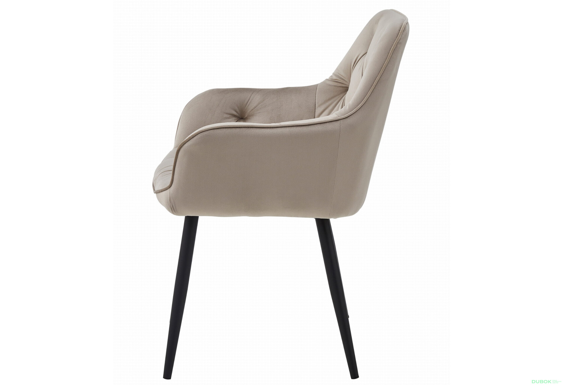 Židle JORK - tmavě béžový samet / černé nohy x 1 - Fotografie 3 Fotografie 3 - Židle JORK - tmavě béžový samet / černé nohy x 1