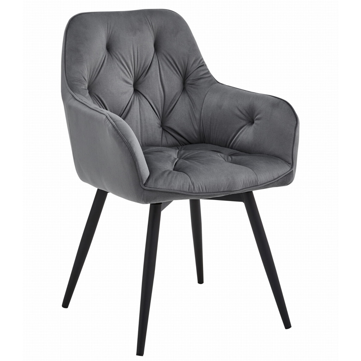 

Židle JORK360 - tmavě šedý samet / černé nohy x 1