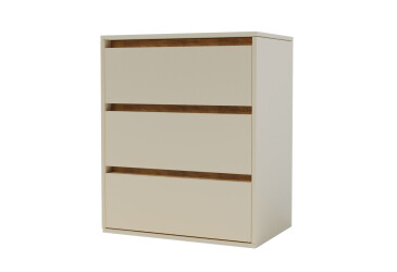 Komoda Idea K 760/600/3š satén / dub kraft zlatý