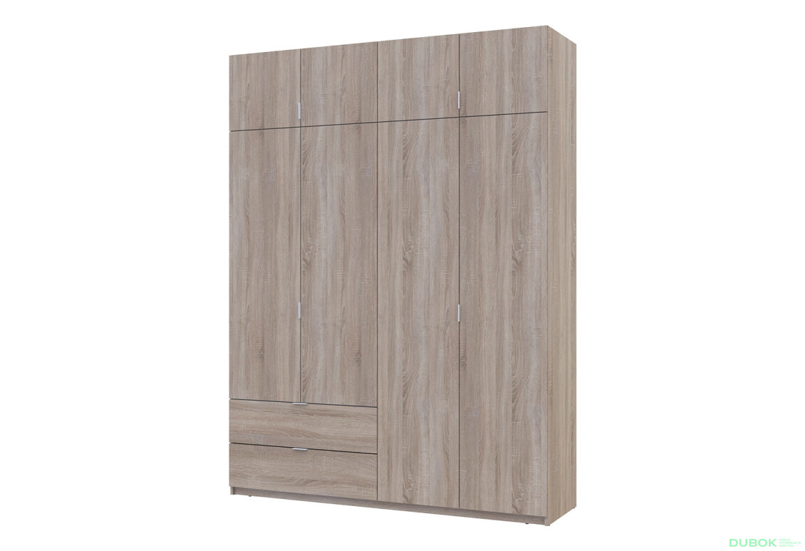 Skříň čtyřdveřová Lukas 180x50x240 cm dub sonoma - Fotografie 1 Fotografie 1 - Skříň čtyřdveřová Lukas 180x50x240 cm dub sonoma