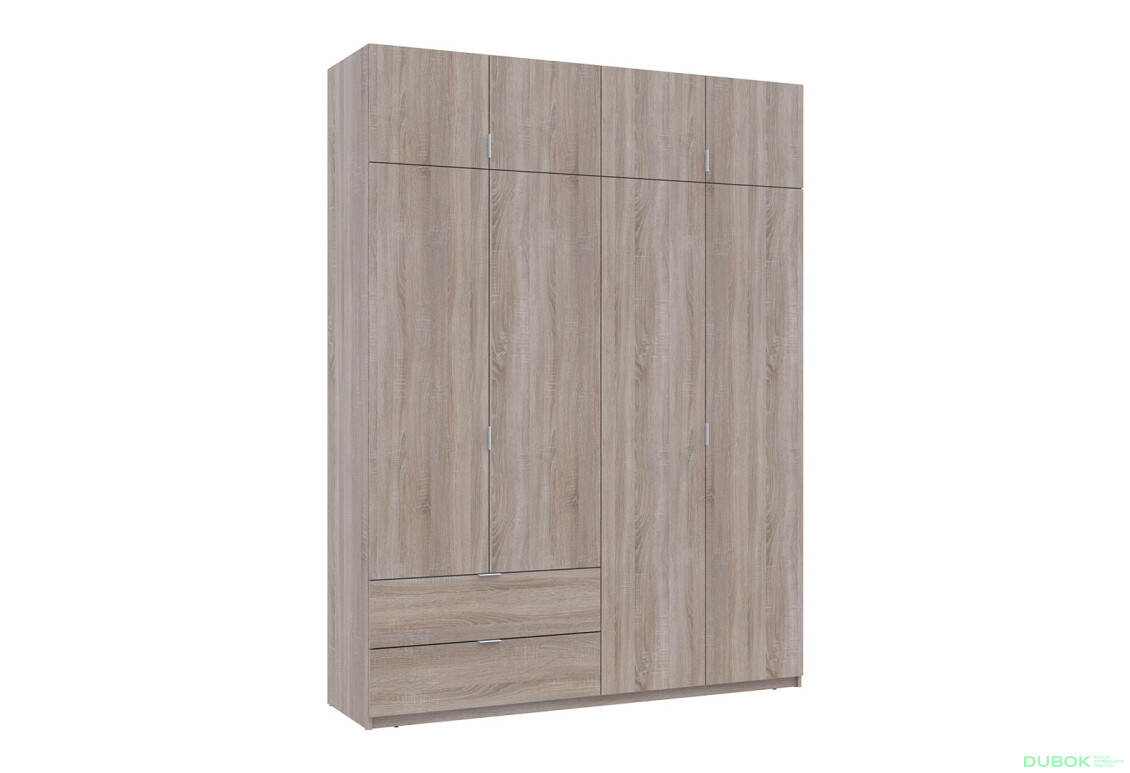 Skříň čtyřdveřová Lukas 180x50x240 cm dub sonoma - Fotografie 4 Fotografie 4 - Skříň čtyřdveřová Lukas 180x50x240 cm dub sonoma