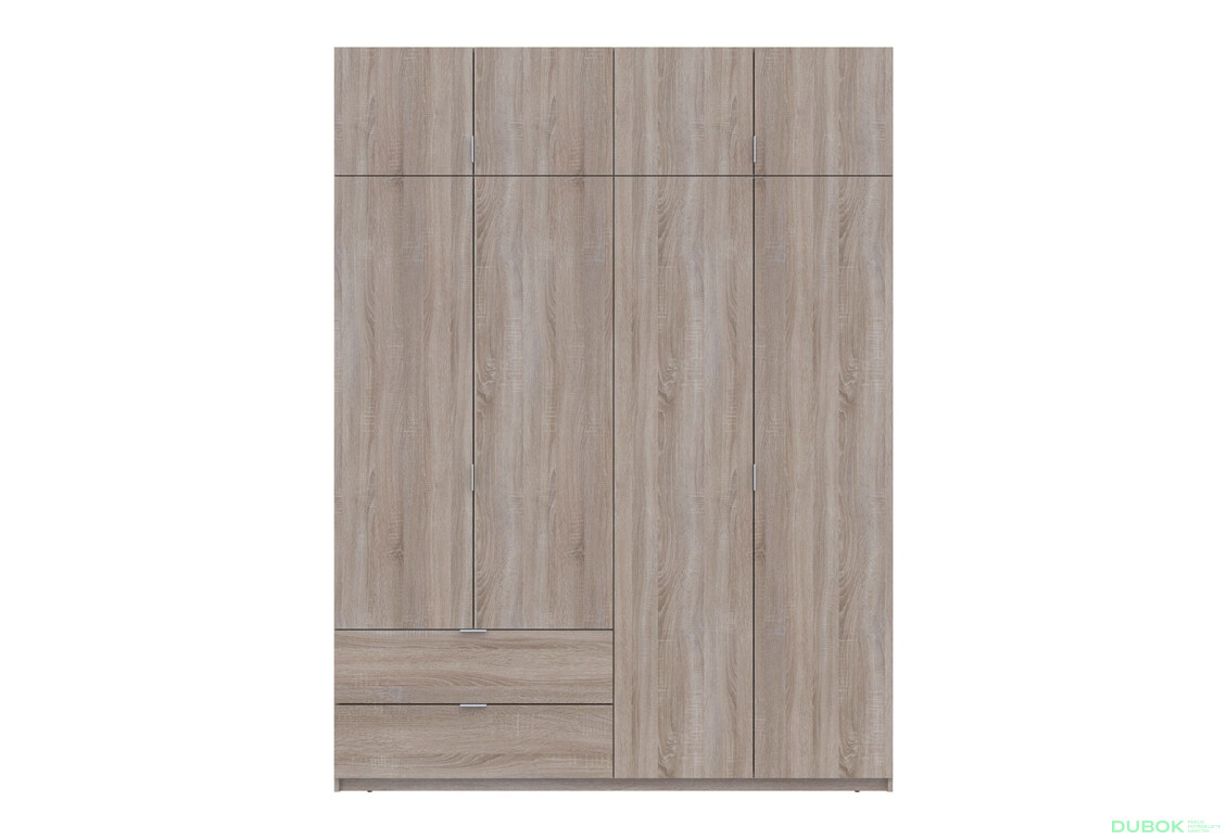 Skříň čtyřdveřová Lukas 180x50x240 cm dub sonoma - Fotografie 3 Fotografie 3 - Skříň čtyřdveřová Lukas 180x50x240 cm dub sonoma