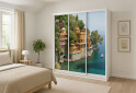 Fotografie 2 - Skříň Rim-Veneziano 3D 1.8 m bílá s fasádami fototisk F23LSR
