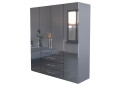 Skříň Magnum 4dv 3šx (Lesklý Antracit) - Fotografie 1 Fotografie 1 - Skříň Magnum 4dv 3šx (Lesklý Antracit)