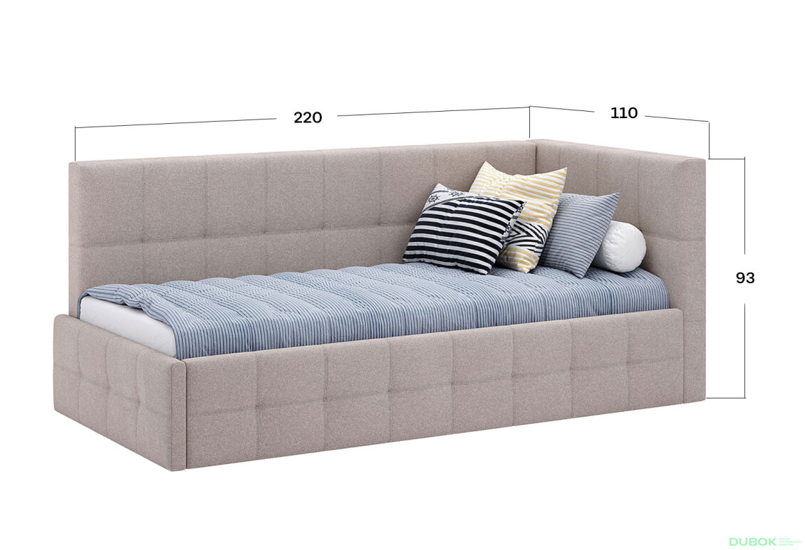 Fotografie 3 - Měkká postel Kelly 0.9 Zvedací s rámem