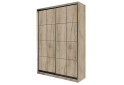 Fotografie 1 - Skříň 2D Loft 1200x600x2400, 2 DTD Lines BL, Dub kraft šedý
