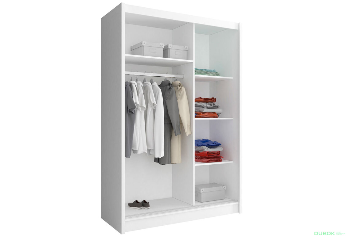 Fotografie 2 - Skříň Maja 2 zrcadla 130 bílý