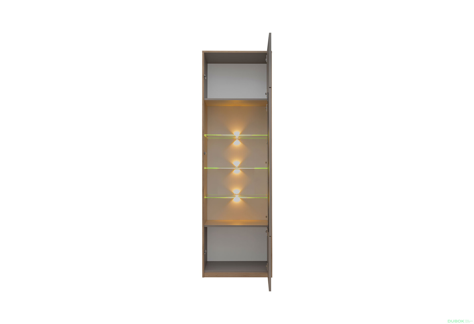 Vitrína 1w šedý kubanit Complex - Fotografie 3 Fotografie 3 - Vitrína 1w šedý kubanit Complex