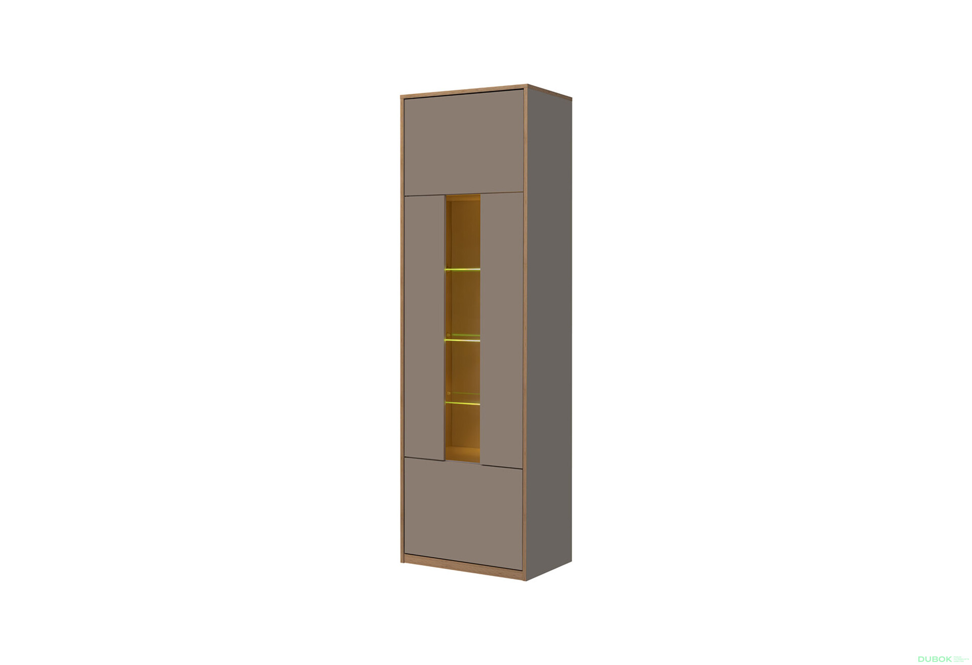 Vitrína 1w šedý kubanit Complex - Fotografie 1 Fotografie 1 - Vitrína 1w šedý kubanit Complex