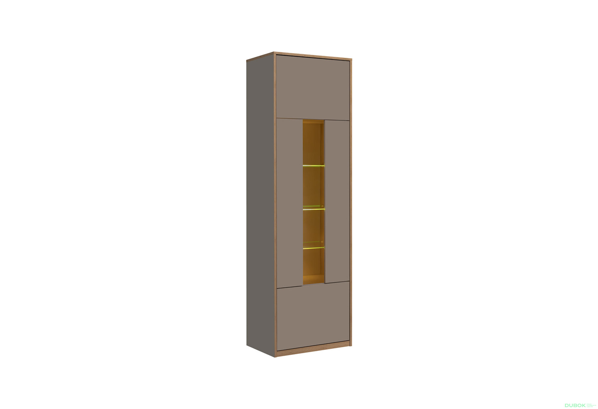 Vitrína 1w šedý kubanit Complex - Fotografie 2 Fotografie 2 - Vitrína 1w šedý kubanit Complex