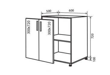 N6 Skříňka 2D 60 Flet Lux