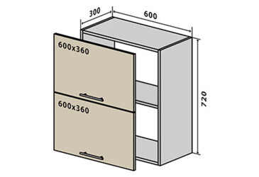 V20 Skříňka 2D 60 Rhodos Lux