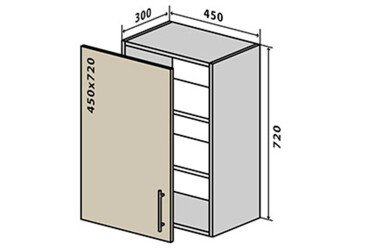 V4 Skříňka 1D 45 Rhodos Lux