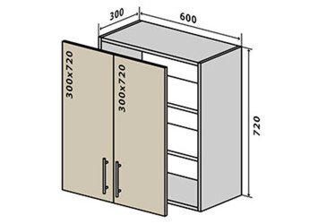 B6 Skříňka 2D 60 Rhodos Lux