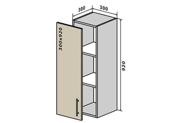 V42 Skříňka 1D 30 Rhodos Lux