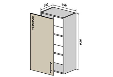 V44 Skříňka 1D 45 Rhodos Lux